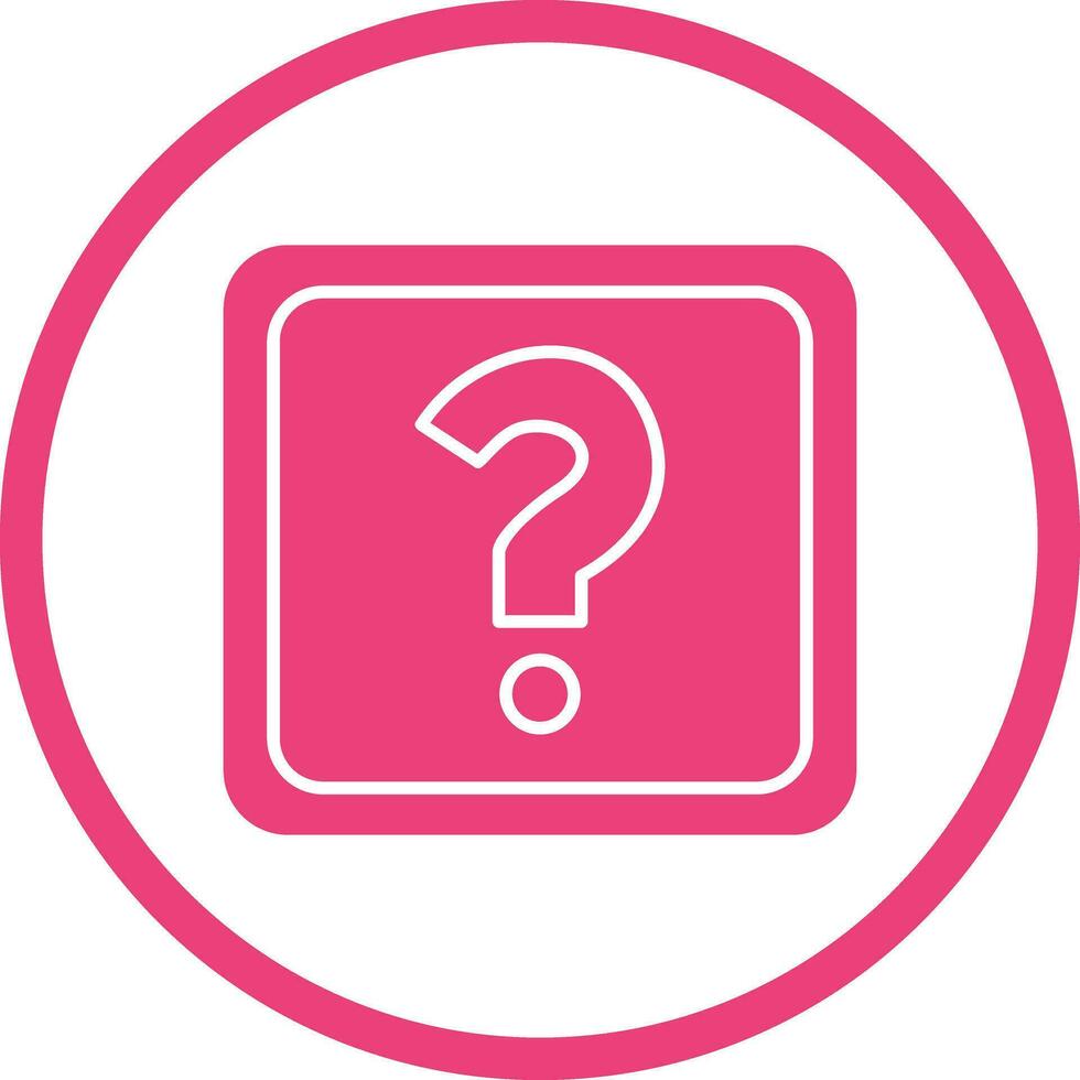 Unique Question Mark Vector Icon