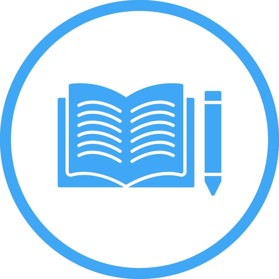 Unique Pencil and Book Vector Icon