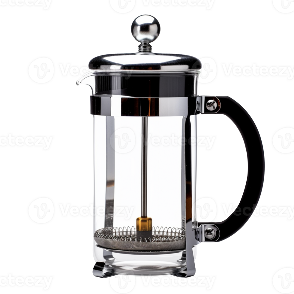 French press Coffee Maker isolated on background with png