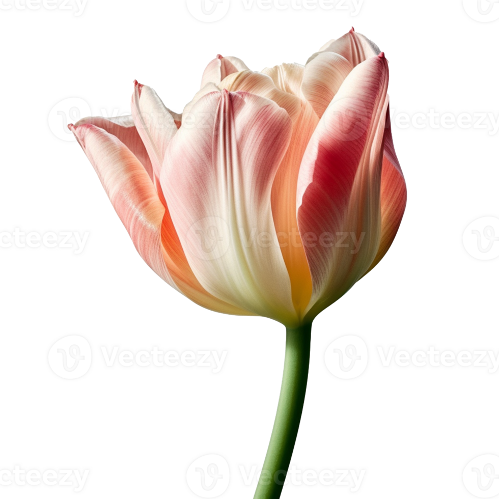 Tulip flower isolated on background with png