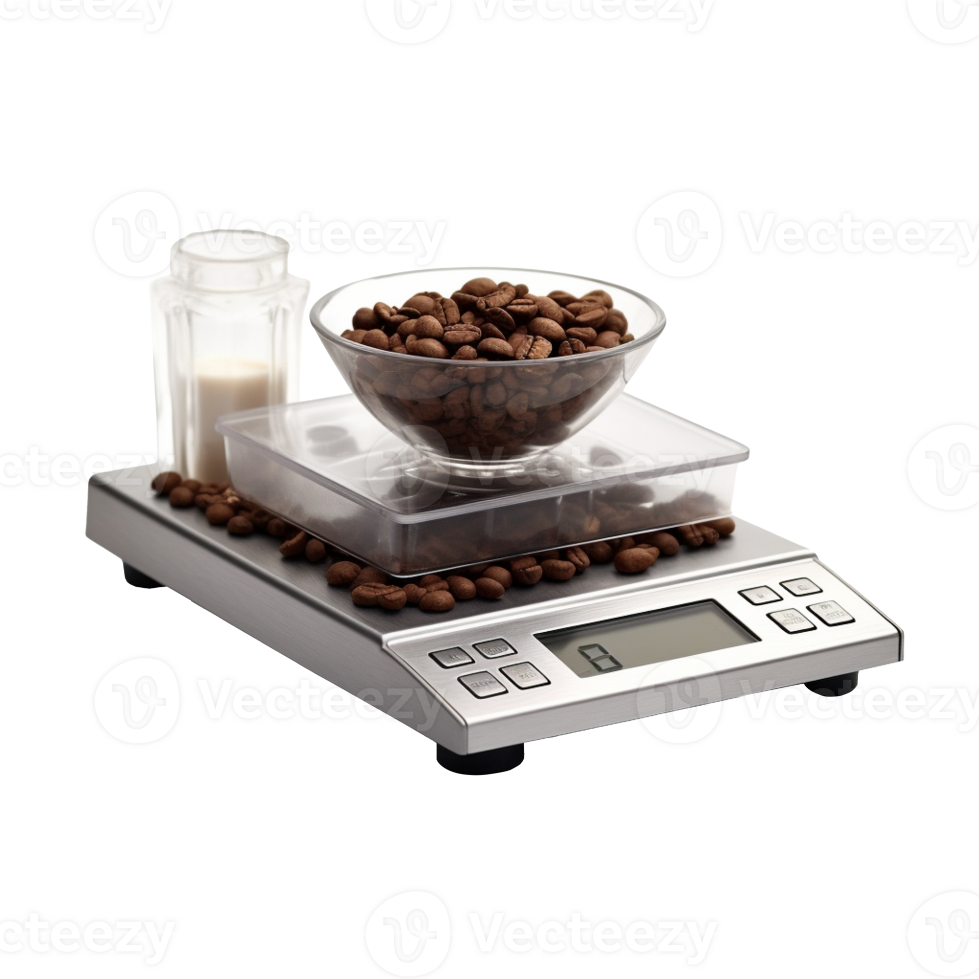 Coffee Scale isolated on background with Generative AI 24955790 PNG