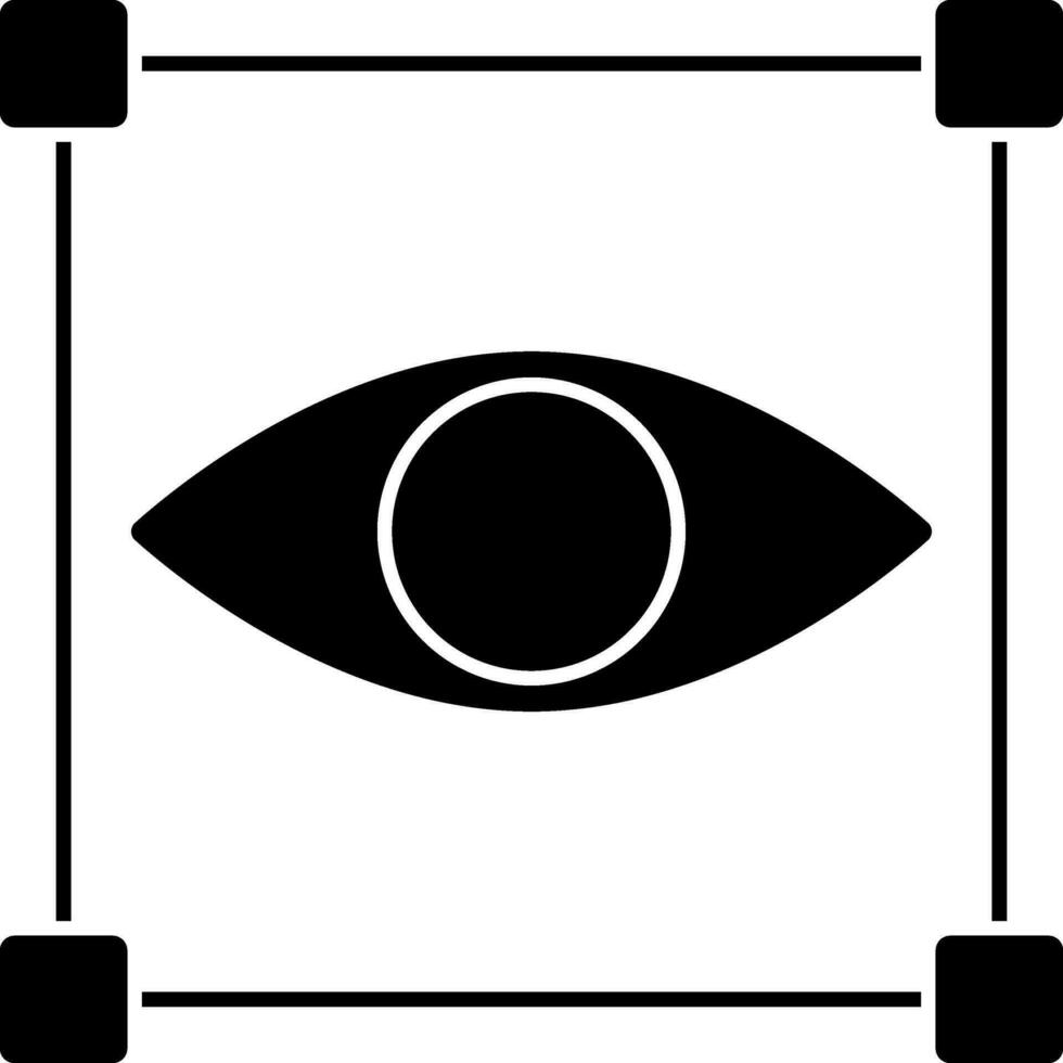 visión o ojo selección icono en negro y blanco color. vector