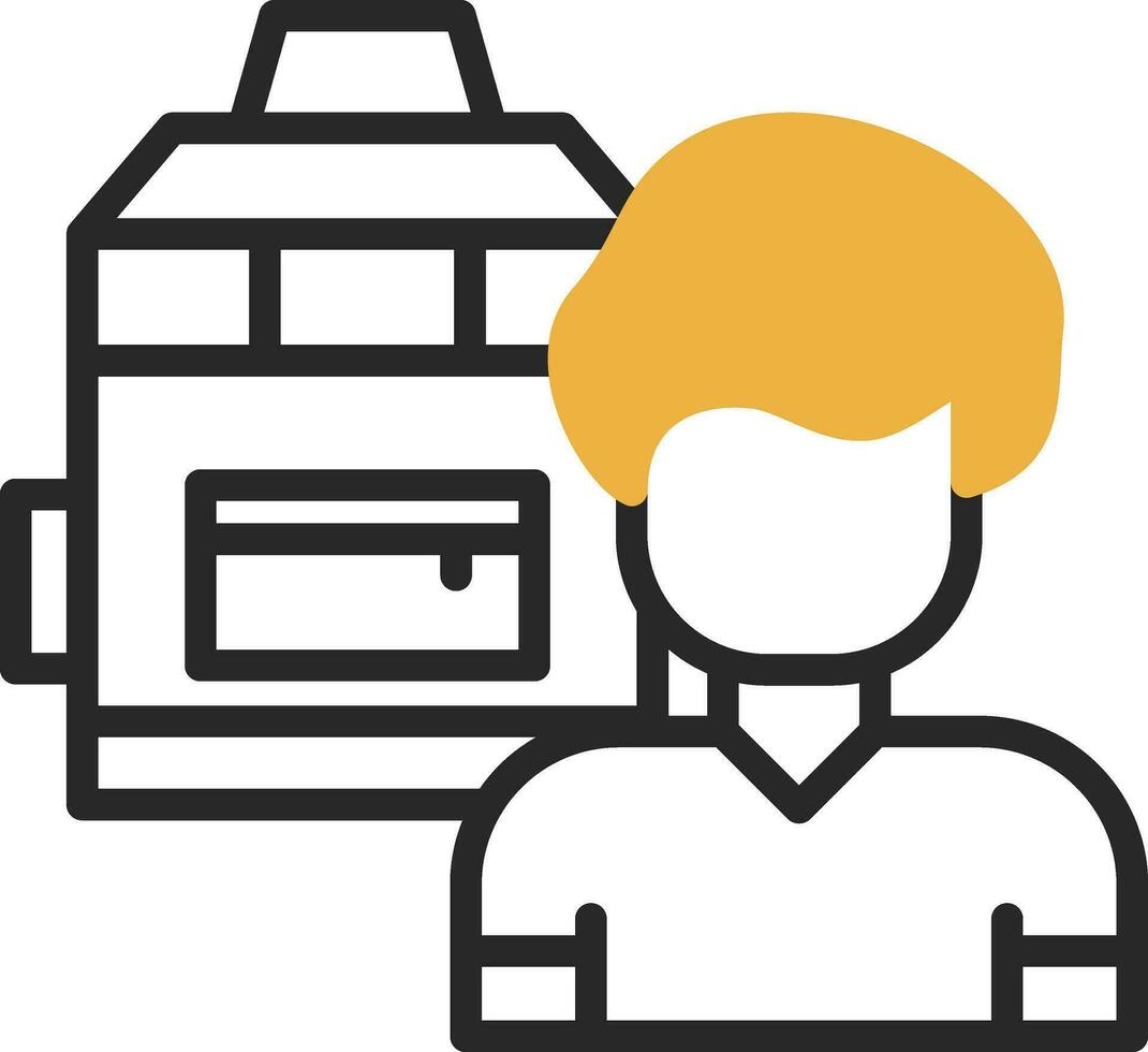 Backpacker Vector Icon Design