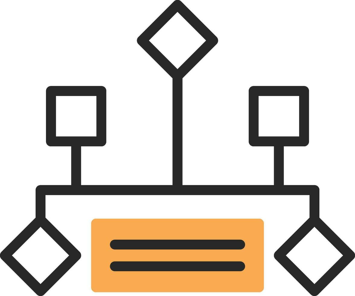 Hierarchical structure Vector Icon Design