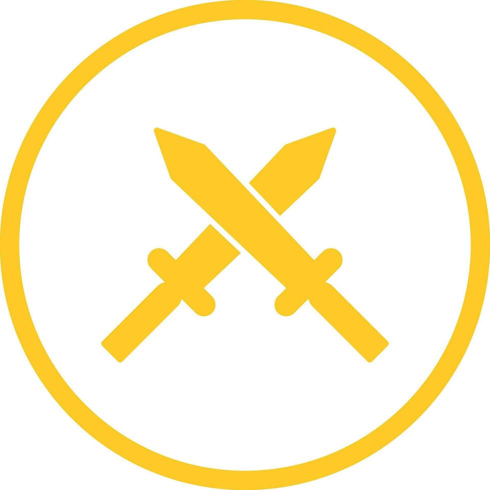 Unique Two Swords Vector Icon
