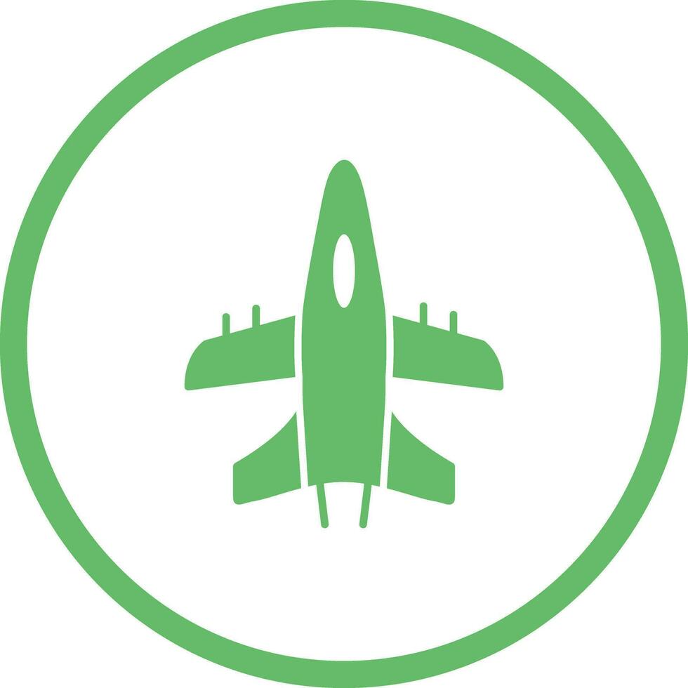 icono de vector de avión militar