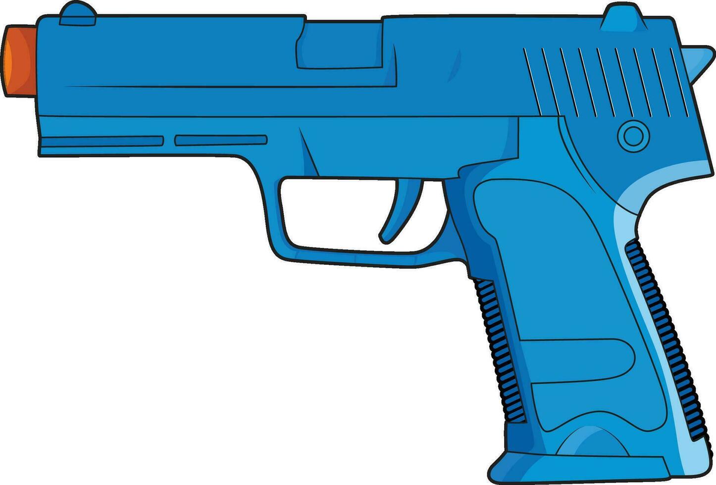 juguete pistola hecho de el plastico aislado en blanco antecedentes vector imagen