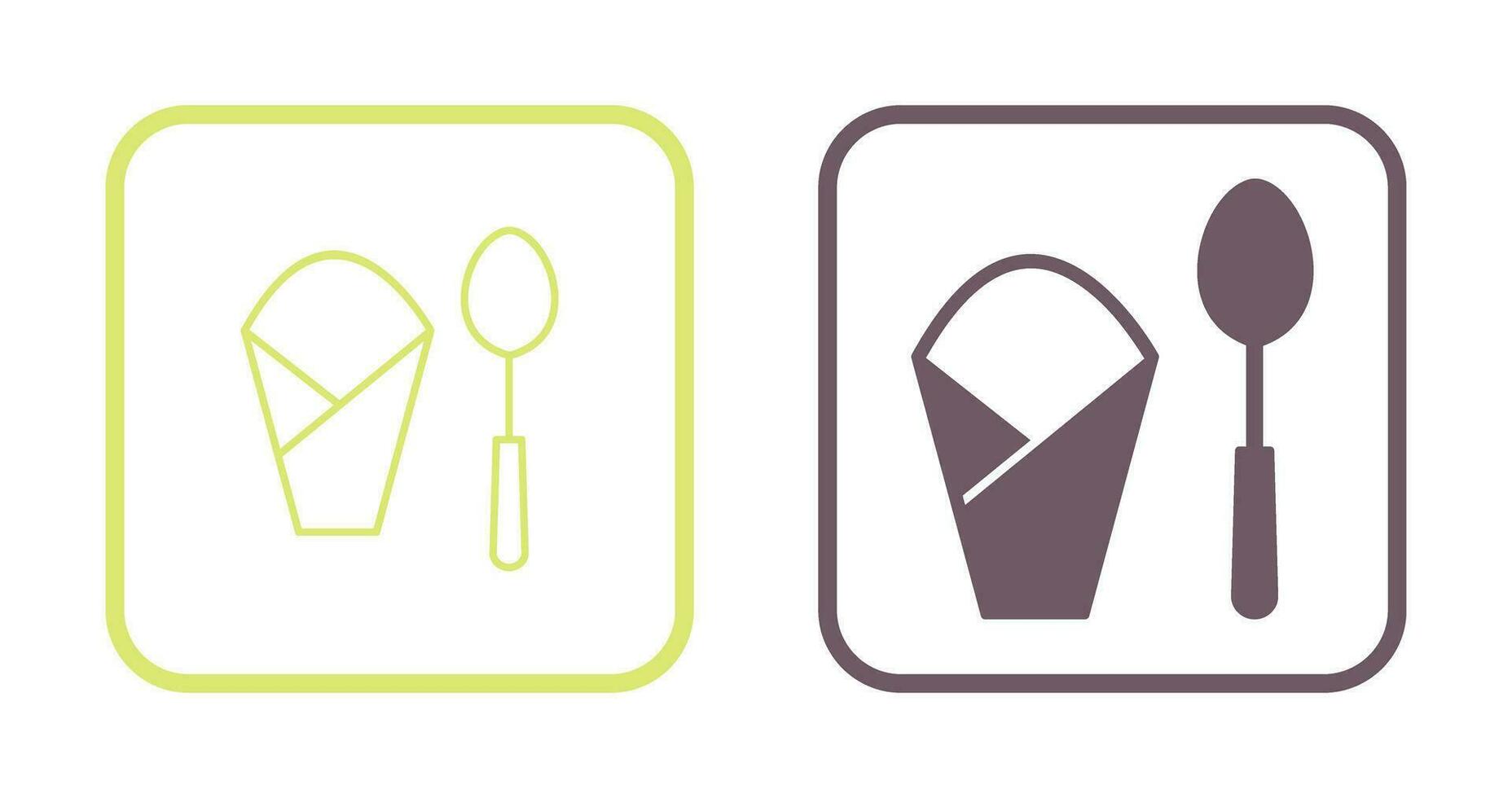 Spoon and Napkin Vector Icon