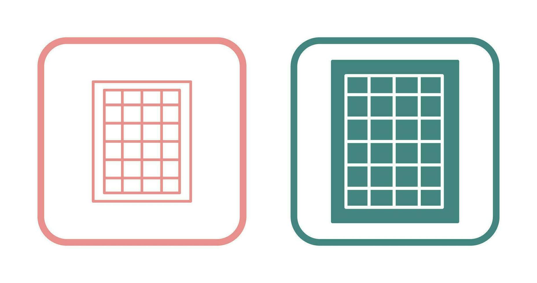 Table of Rates Vector Icon