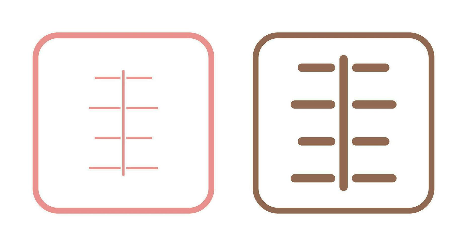 Unique Center Align Vector Icon