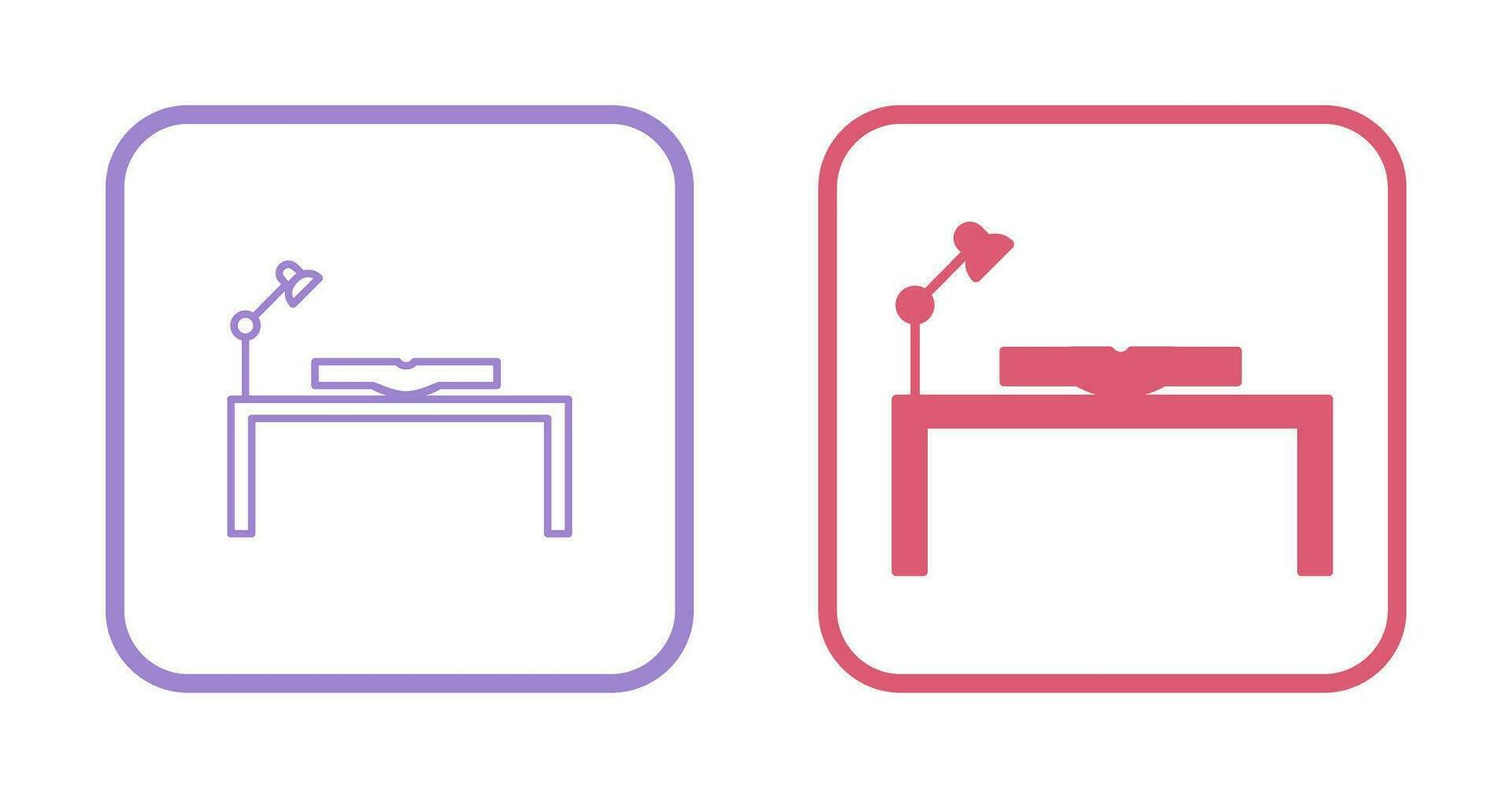 Unique Study Desk Vector Icon