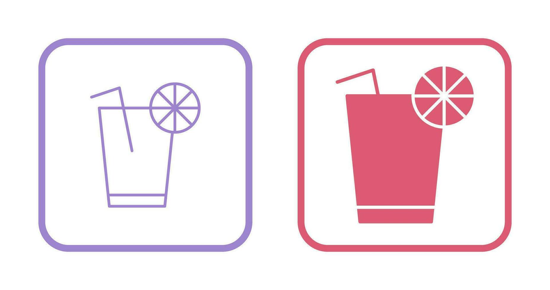 Unique Lemon Juice Vector Icon