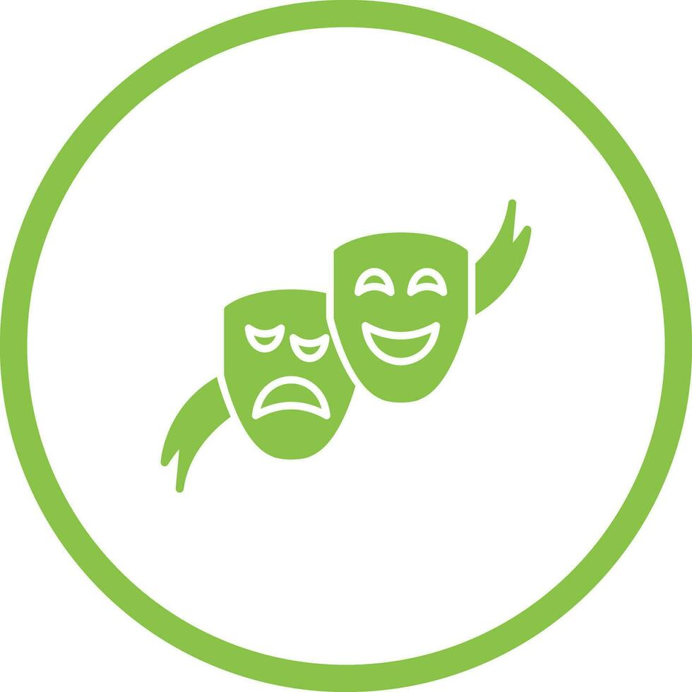 icono de vector de máscaras de teatro