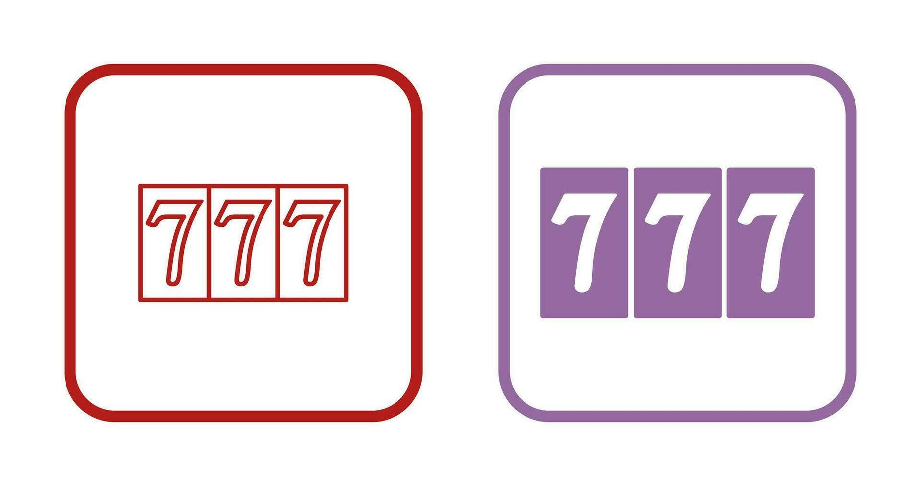 Triple Sevens Vector Icon