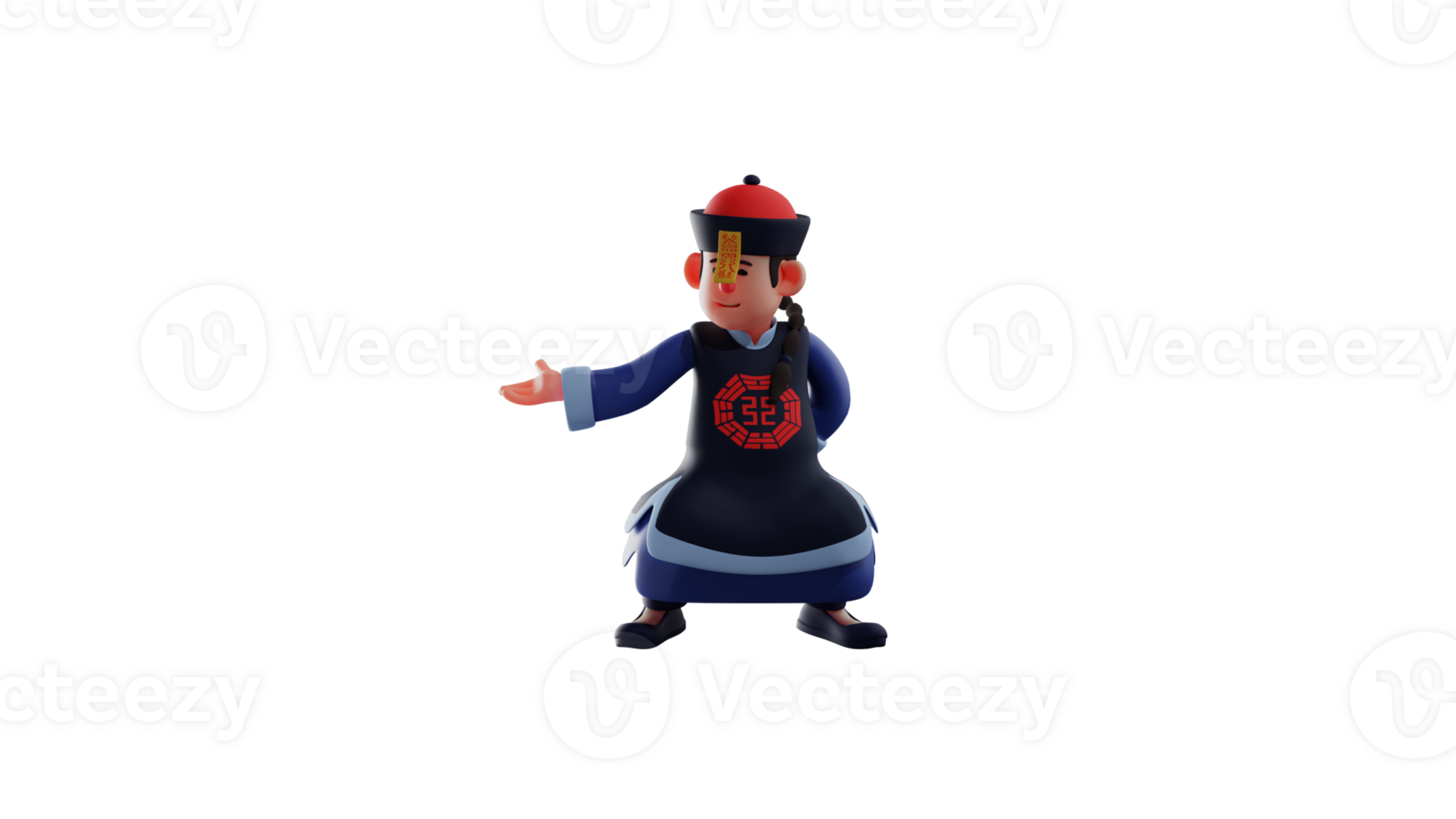 3D illustration. Cool vampire 3D cartoon character. Vampire in stance pose. The Vampire stretched out one arm looking like he was welcoming someone. Vampires look really great. 3D cartoon character png
