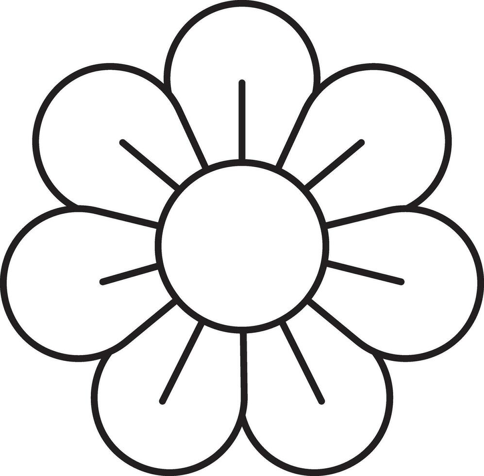 aislado flor icono en línea Arte. vector