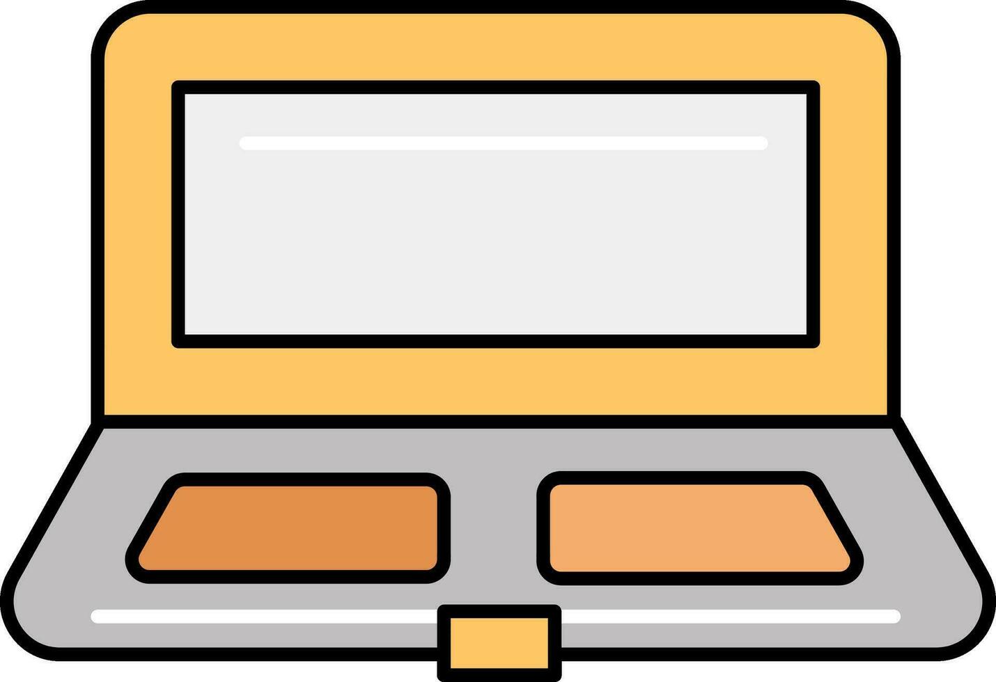 Blush Palette Icon In Orange And Gray Color. vector