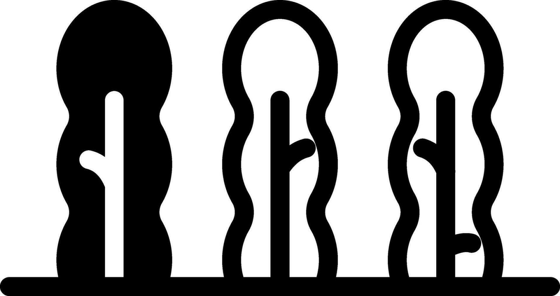 Algae Icon In Black And White Color. vector