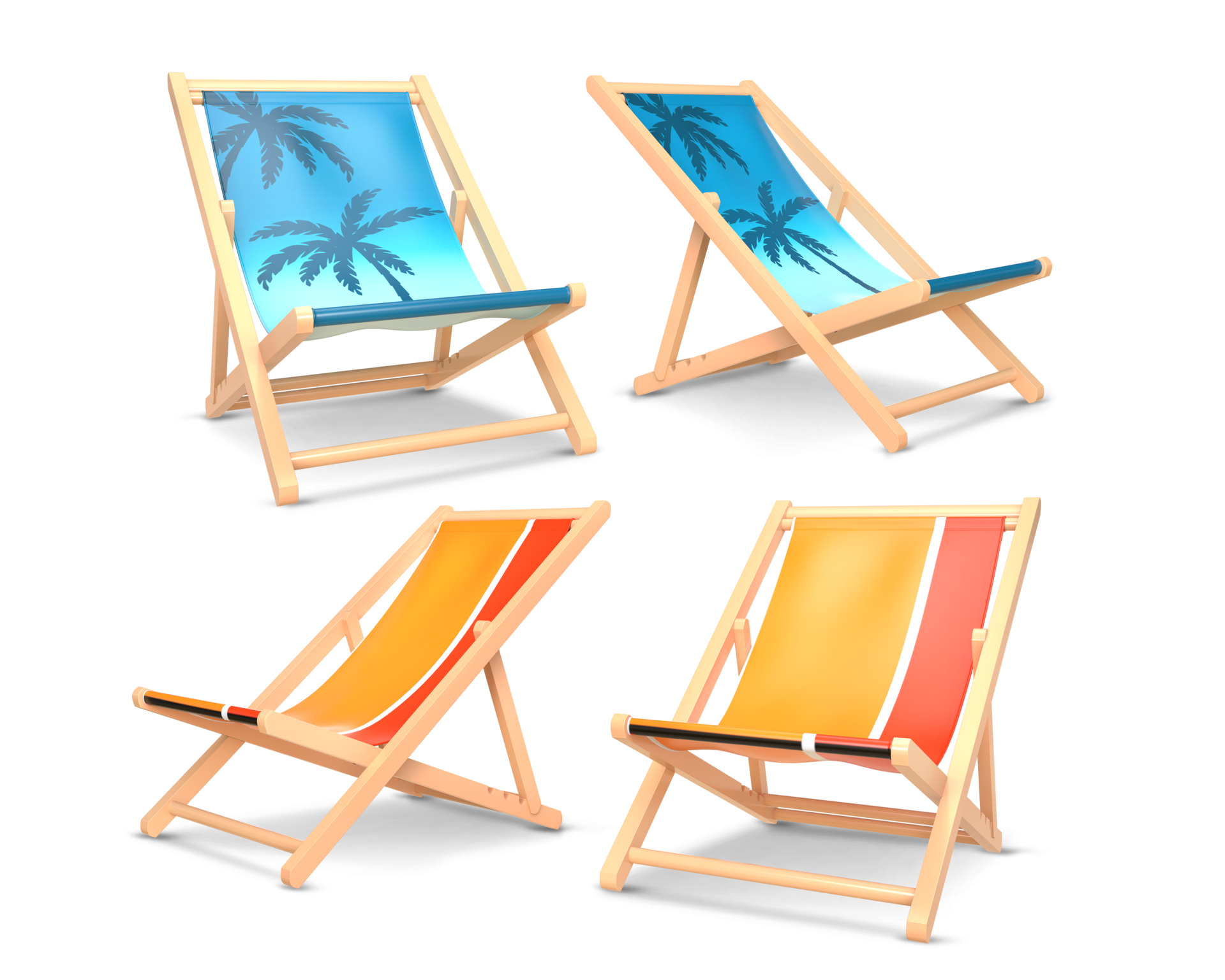 3D Rendering Set Of Beach Chairs With Different Textures 24958382 PNG 3d-rendering-set-of-beach-chairs-with-different-textures-24958382-png