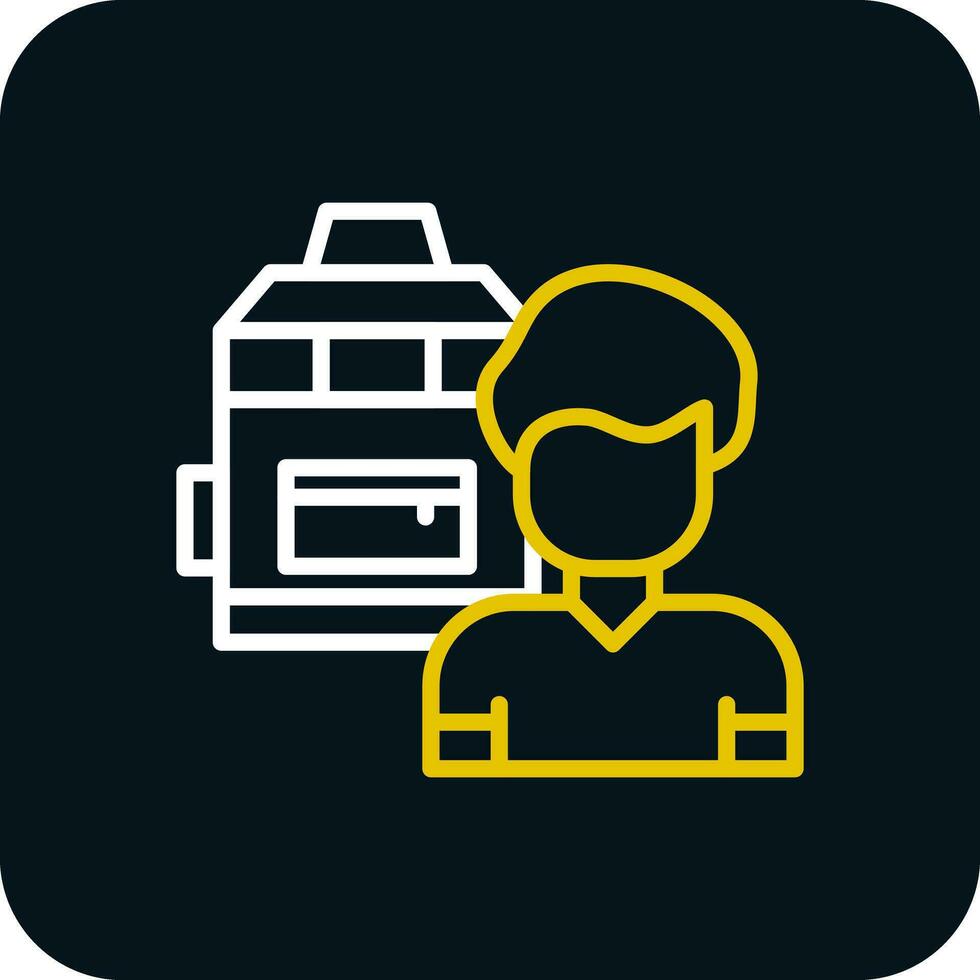 Backpacker Vector Icon Design