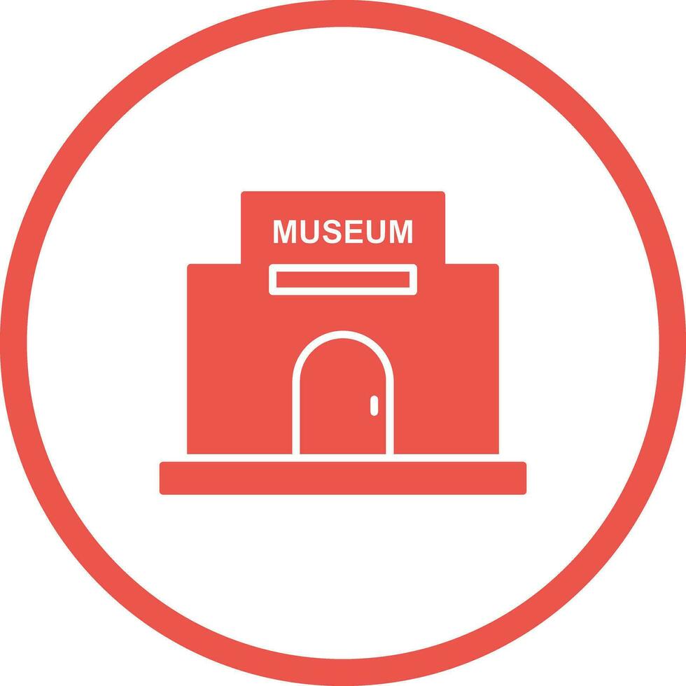 icono de vector de edificio de museo