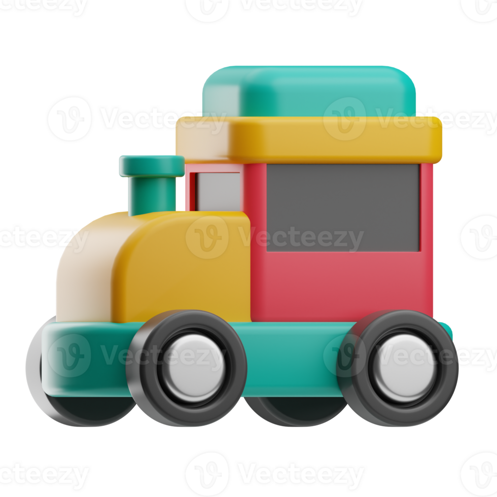 kindergarten Train illustration 3d png