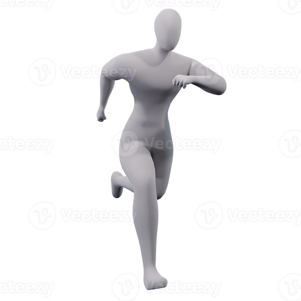 3d illustration of man running. 3d rendering of human people character. 3d businessman character render. png