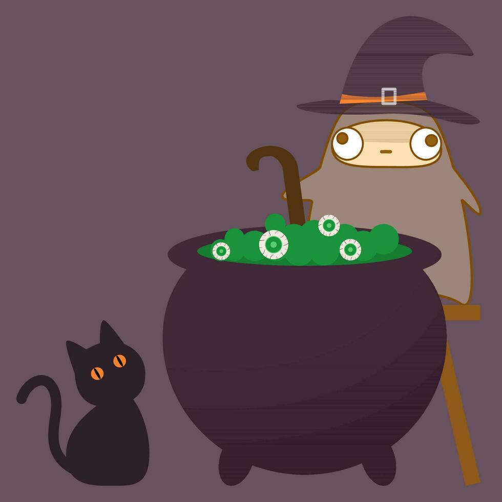 pretend to be a ghost and witch vector