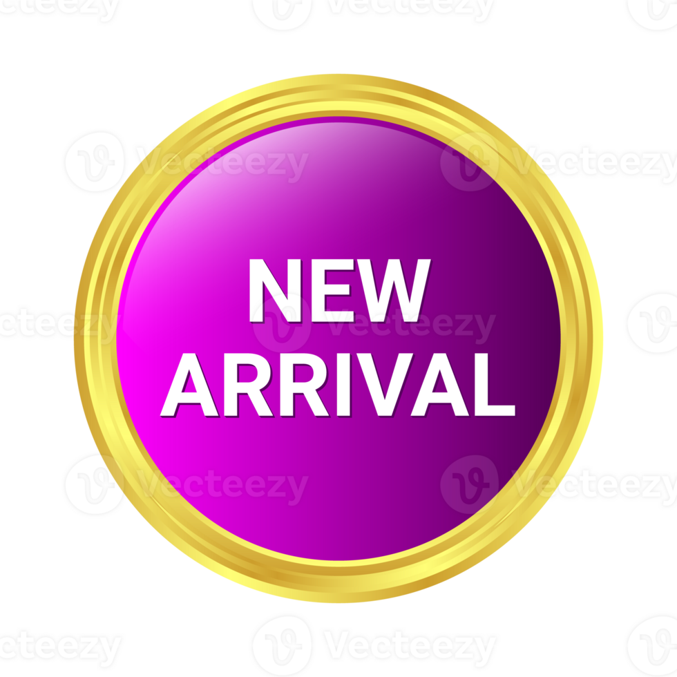 3D Glossy New Arrival Stamp png