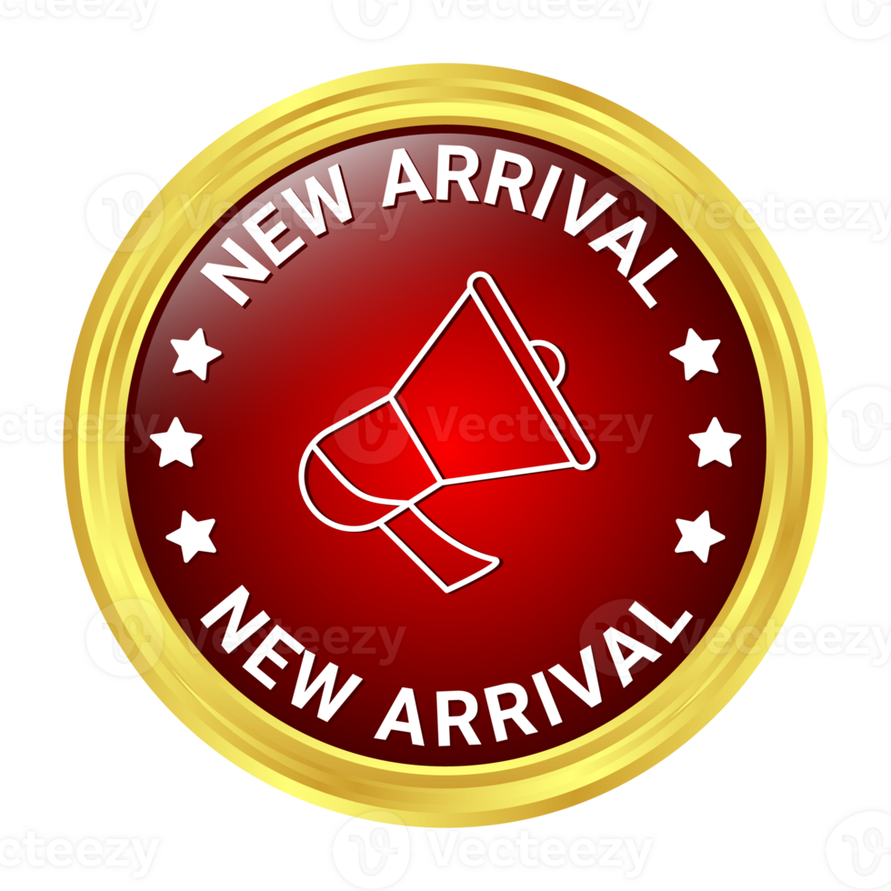 3D Glossy New Arrival Stamp png