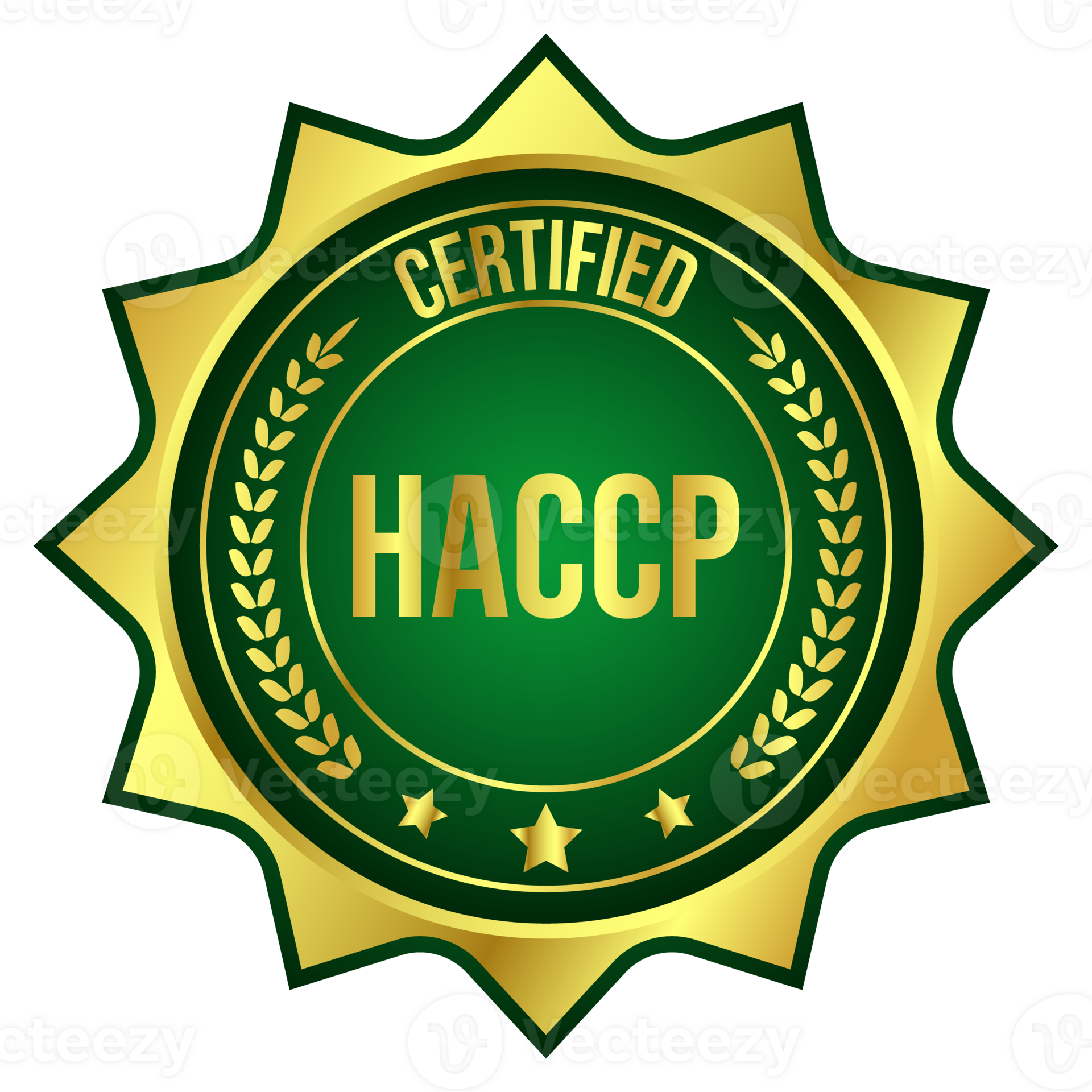 Hazard Analysis Critical Control Point Or HACCP Certified Badge Label 