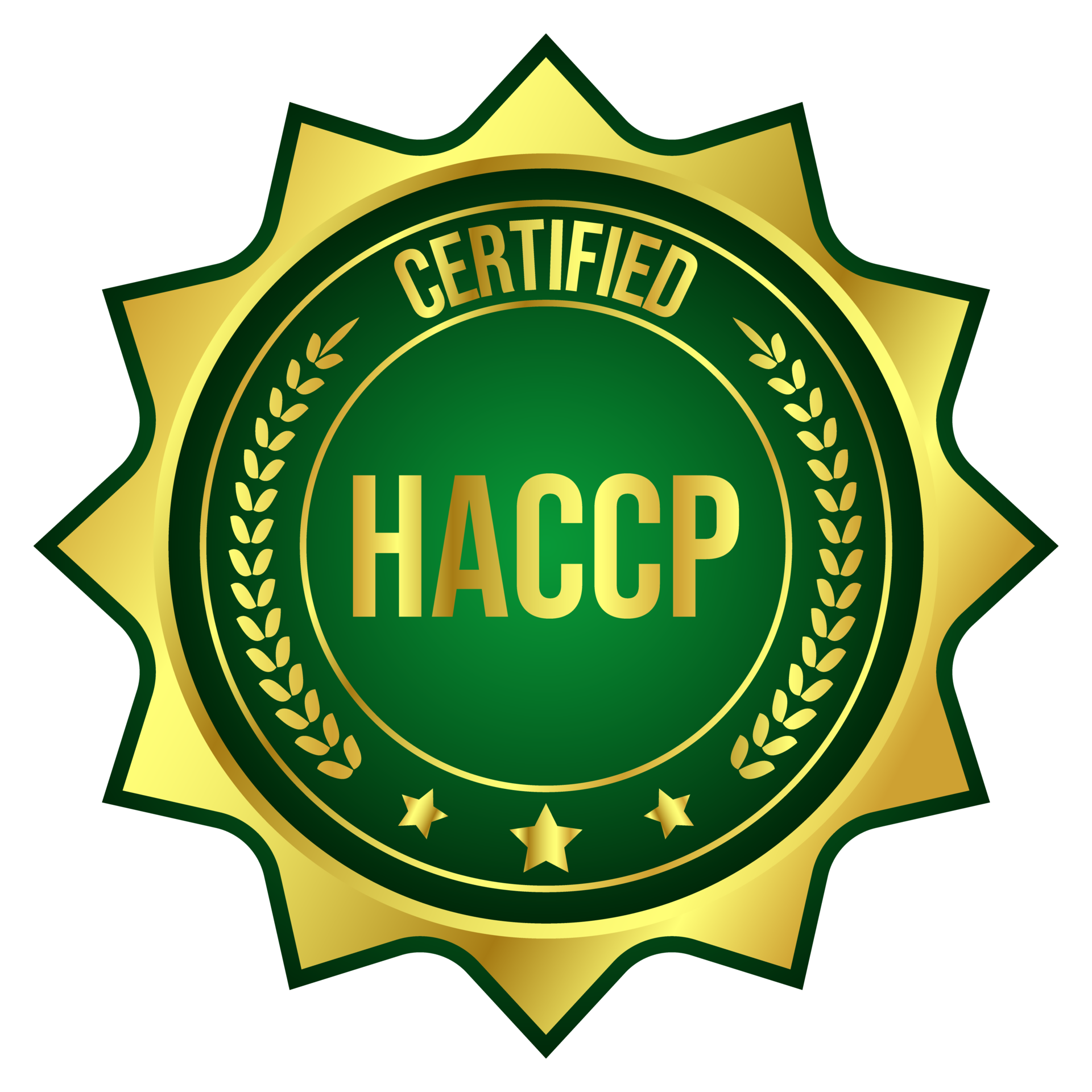 Hazard Analysis Critical Control Point Or HACCP Certified Badge Label 