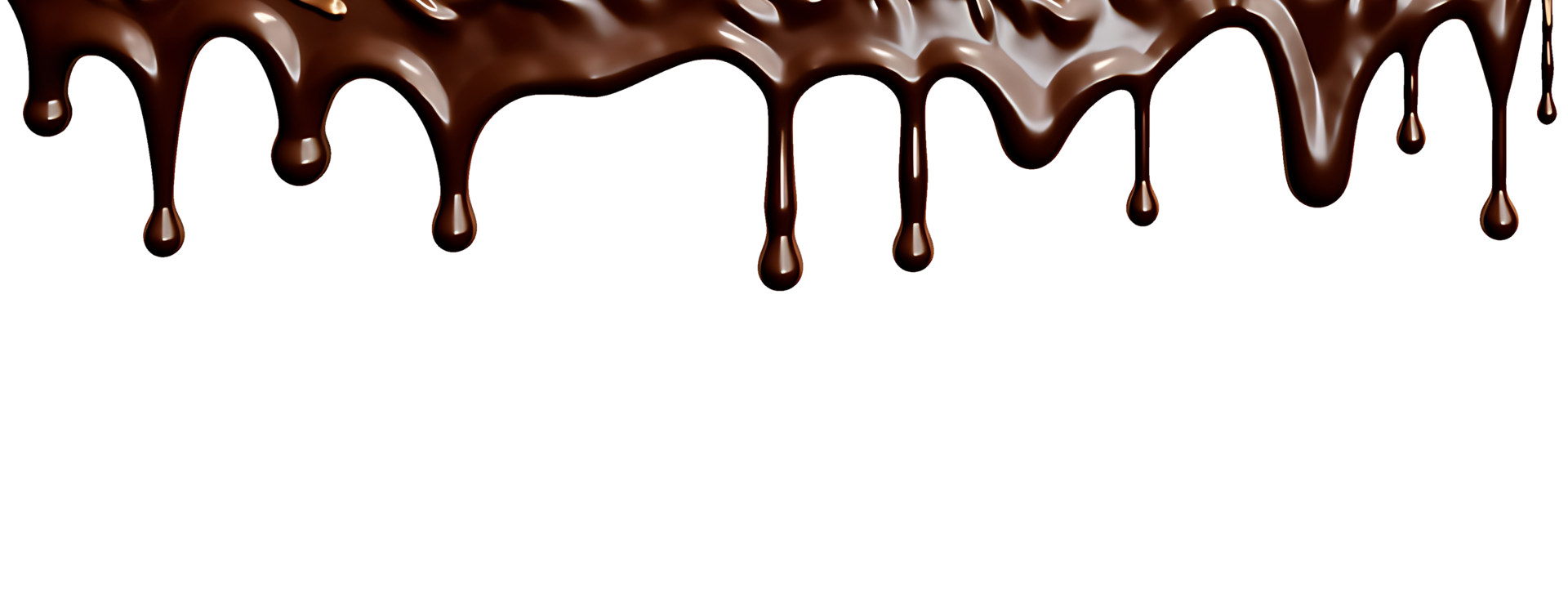 realistisk choklad droppande. isolerat objekt transparent bakgrund. ai genererad png