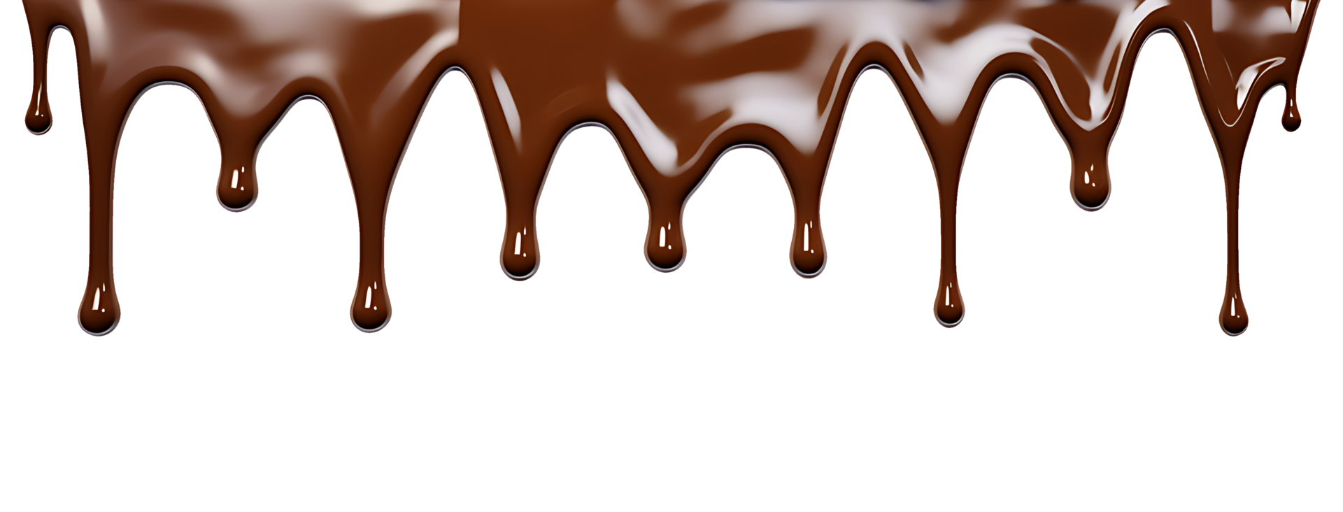 realistic chocolate dripping. isolated object transparent background ...