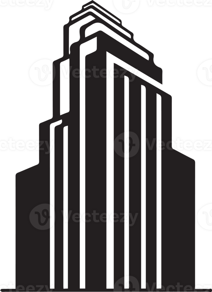 minimalist building logo in flat style png