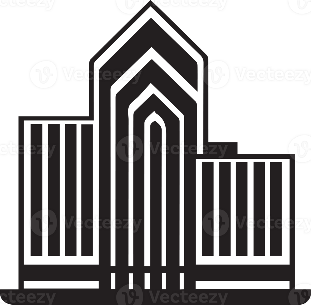 minimalist building logo in flat style png