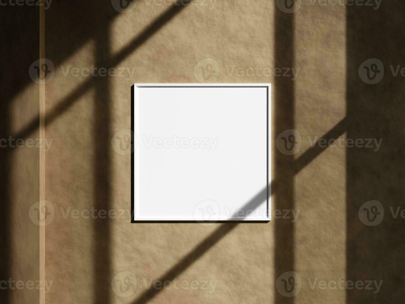 Minimal wall photo frame with window shadow