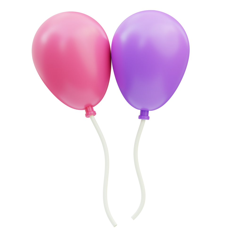 Balloon Birthday 3D Illustration png