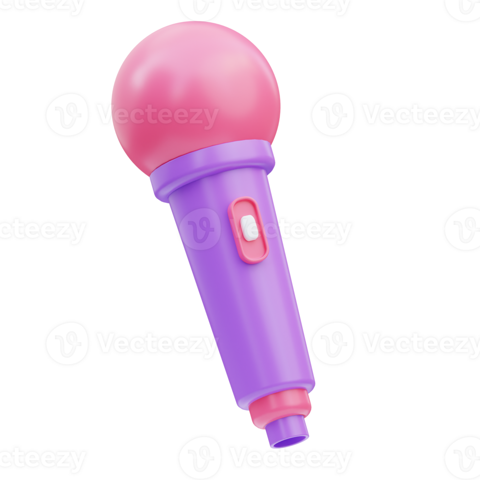 Microphone Birthday 3D Illustration png