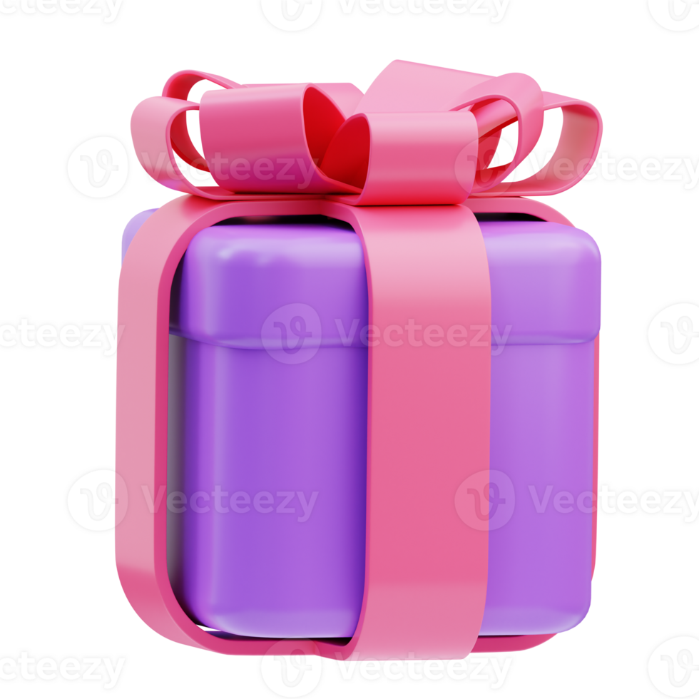 Gift Box Birthday 3D Illustration png