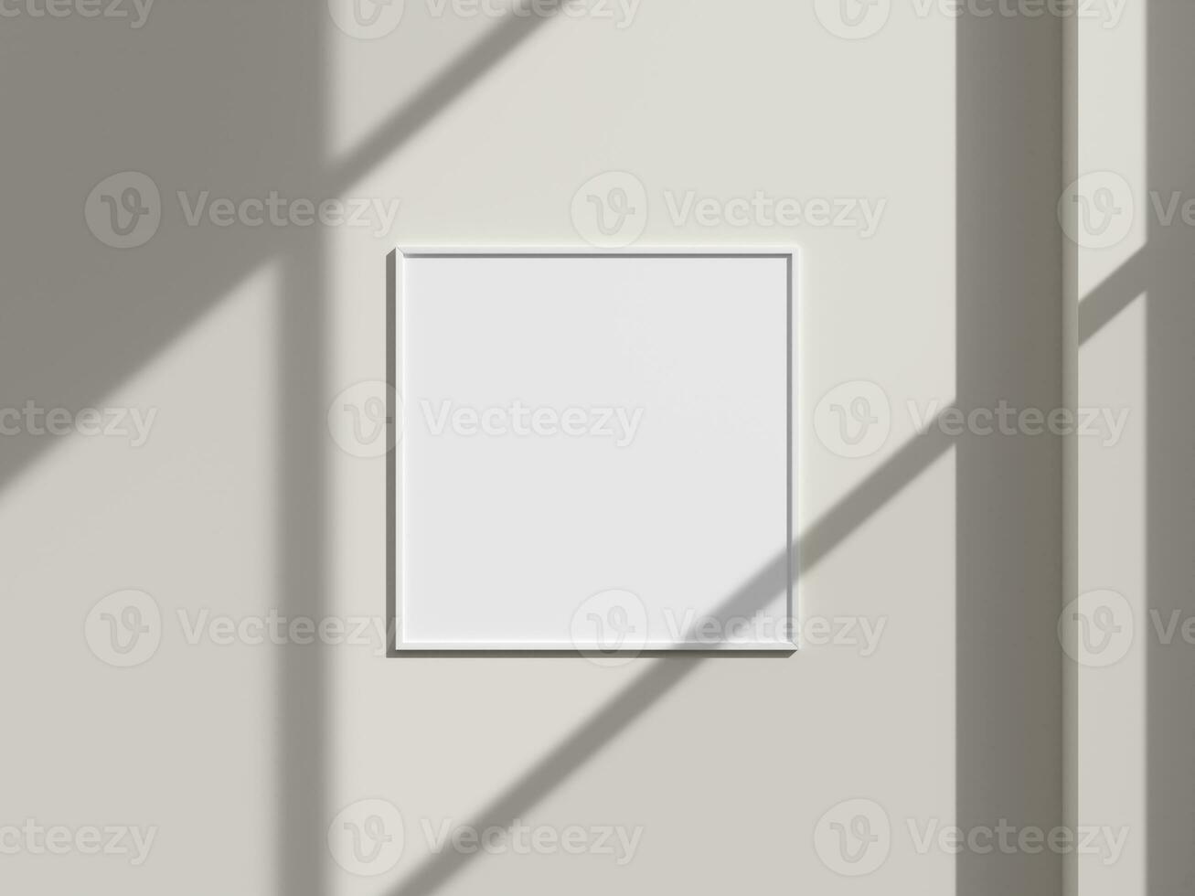 Minimal wall photo frame with window shadow