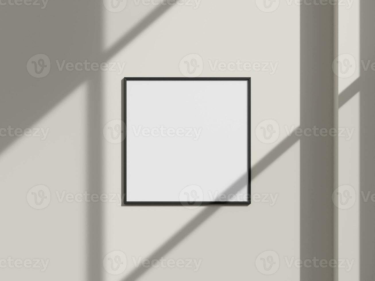 Minimal wall photo frame with window shadow