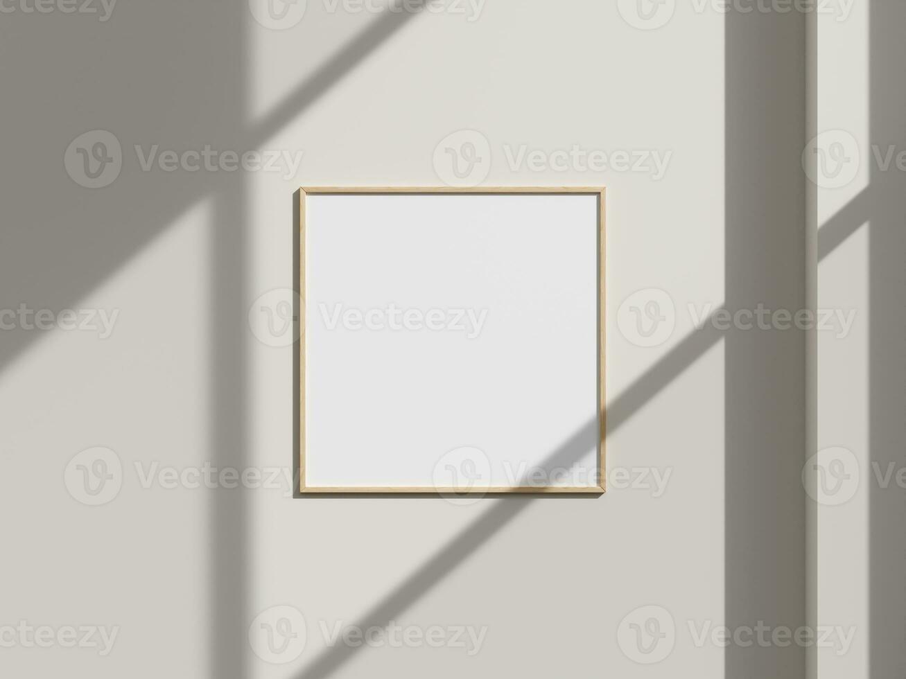 Minimal wall photo frame with window shadow