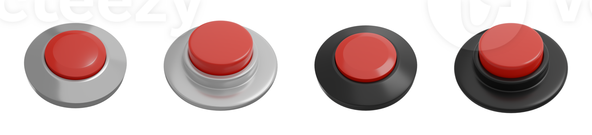 control button 3d set png