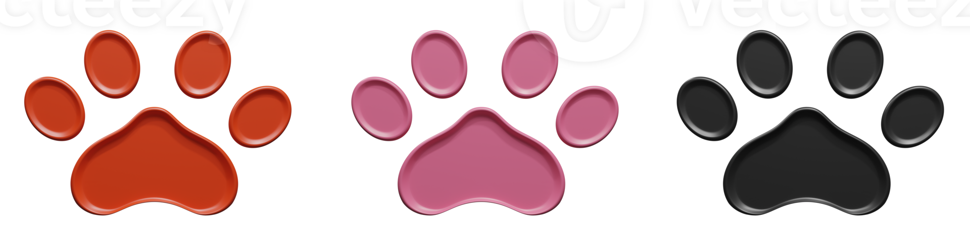 cat's paw 3d  set png