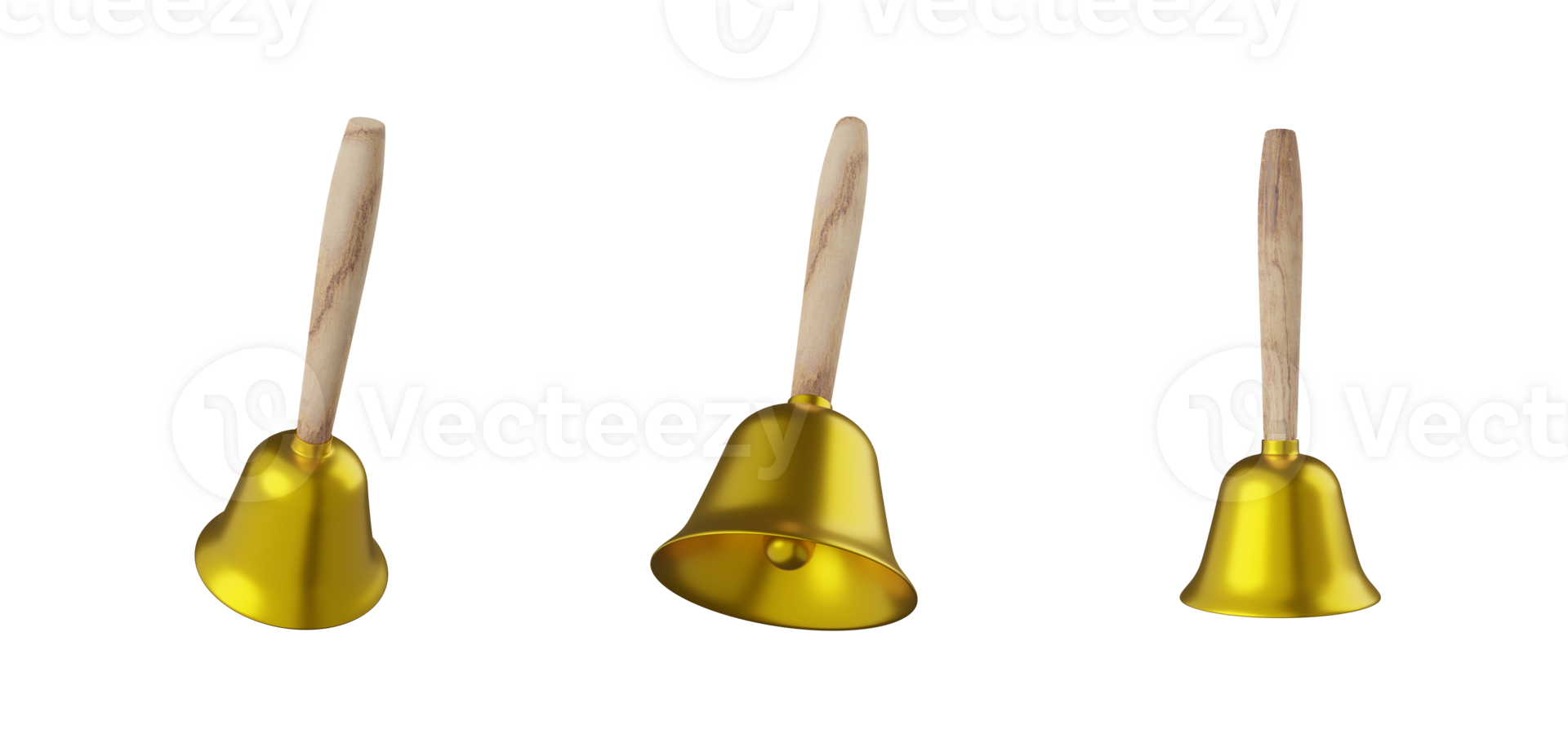 jingle gold bell 3d icon object for party,happy new year and celebrate png