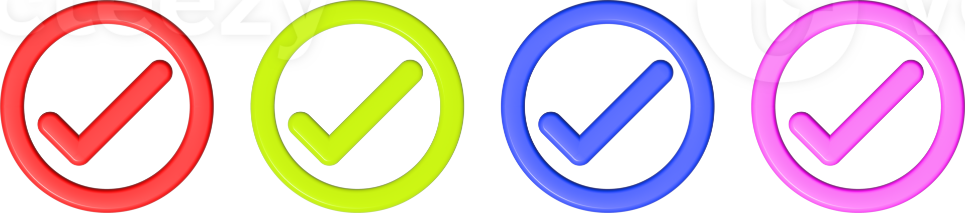 correct icon 3d set,ok icon png