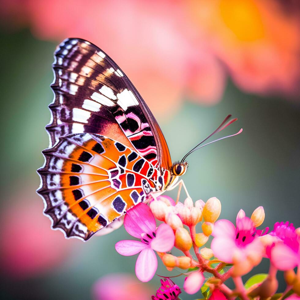 AI  Generated colorful butterfly photo