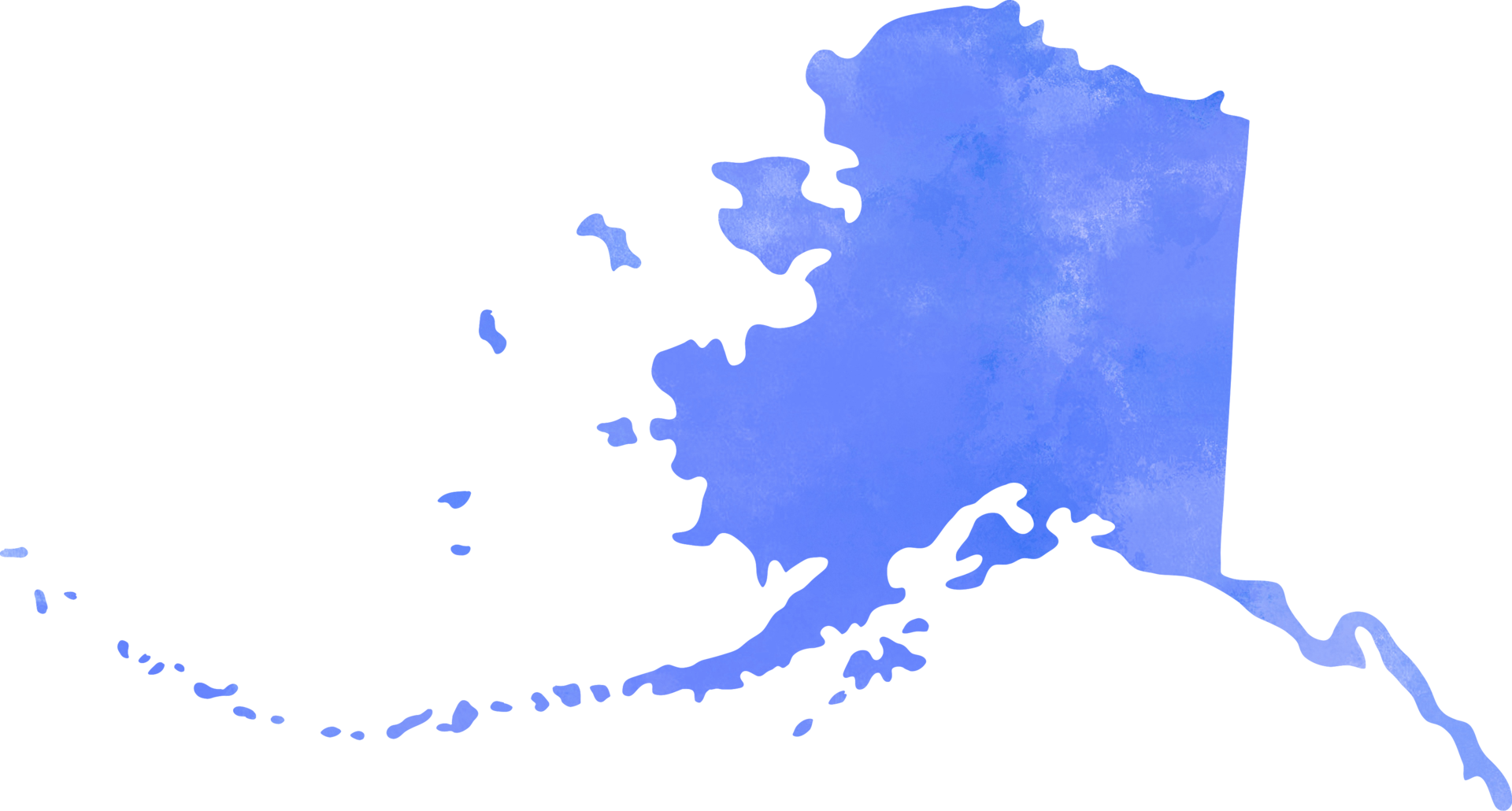 Watercolor painting of alaska state map 24960284 png