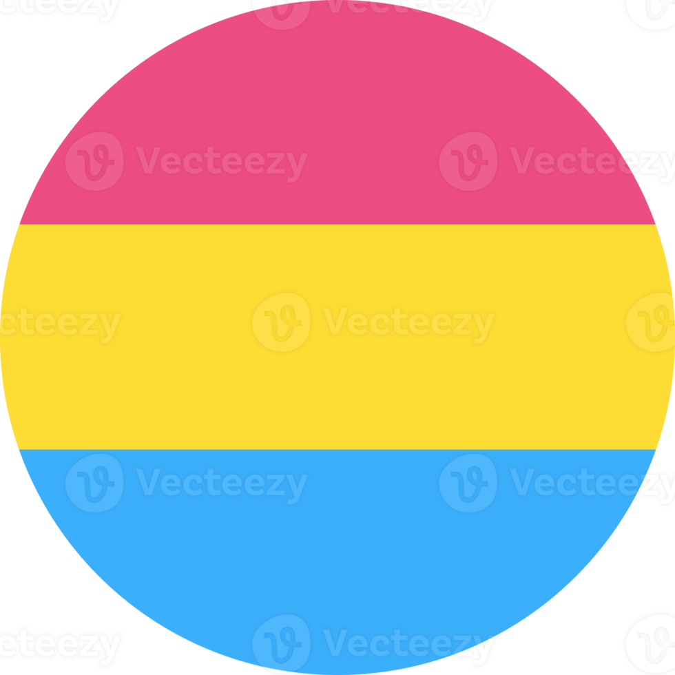 pansexuell runden Flagge. lgbt Stolz Grafik Symbol. png Illustration.